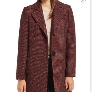 Sam Edelman Notch Collar Tweed Coat